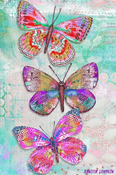 Neon Summer Butterflies