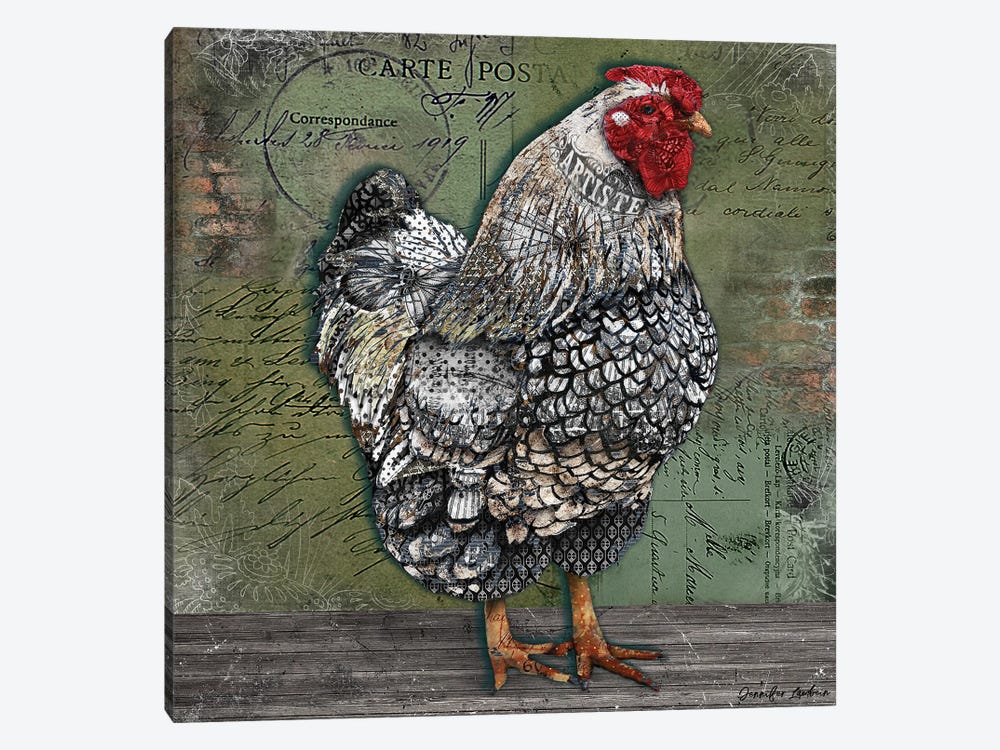 Artiste French Hen by Jennifer Lambein 1-piece Art Print