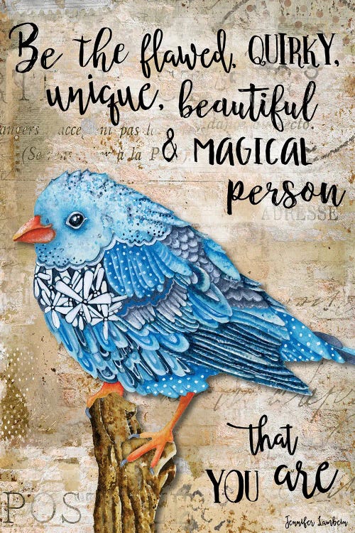 Be The Flawed Bird by Jennifer Lambein wall art