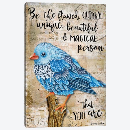 Be The Flawed Bird Canvas Print #JLB16} by Jennifer Lambein Canvas Art