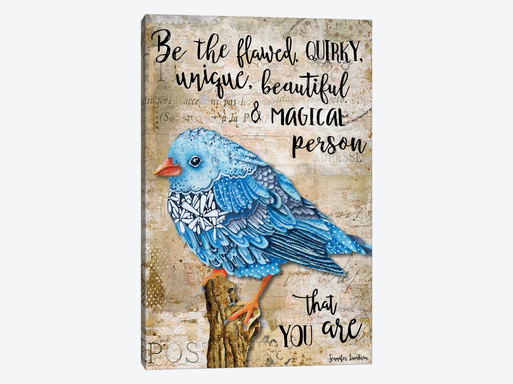 Be The Flawed Bird by Jennifer Lambein 1-piece Canvas Wall Art