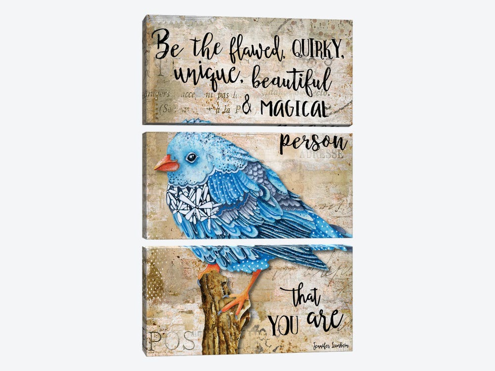 Be The Flawed Bird by Jennifer Lambein 3-piece Canvas Wall Art