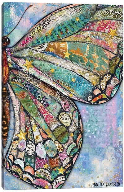 Starlight Dreams Butterfly Wing Canvas Art Print - Jennifer Lambein