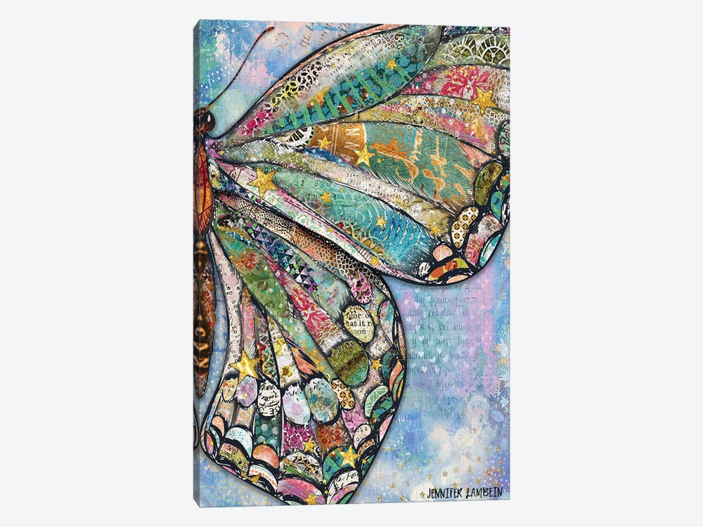 Starlight Dreams Butterfly Wing by Jennifer Lambein 1-piece Canvas Art
