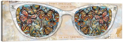 Butterfly Colored Glasses Canvas Art Print - Jennifer Lambein