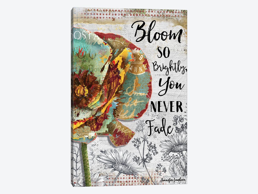 Bloom So Brightly by Jennifer Lambein 1-piece Canvas Print