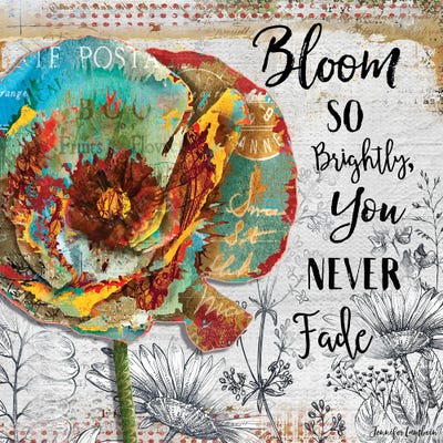 Bloom So Brightly Flower by Jennifer Lambein art print