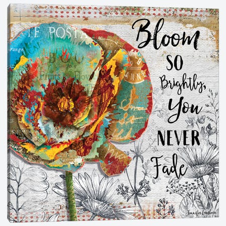 Bloom So Brightly Flower Canvas Print #JLB21} by Jennifer Lambein Canvas Artwork