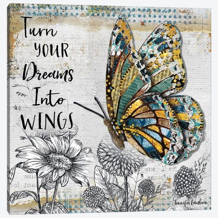 Turn Your Dreams Into Wings Canvas Print #JLB26} by Jennifer Lambein Art Print