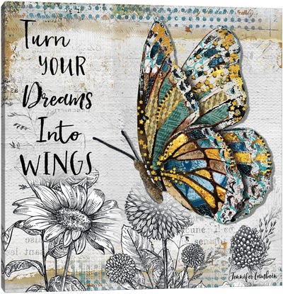 Turn Your Dreams Into Wings Canvas Art Print - Jennifer Lambein