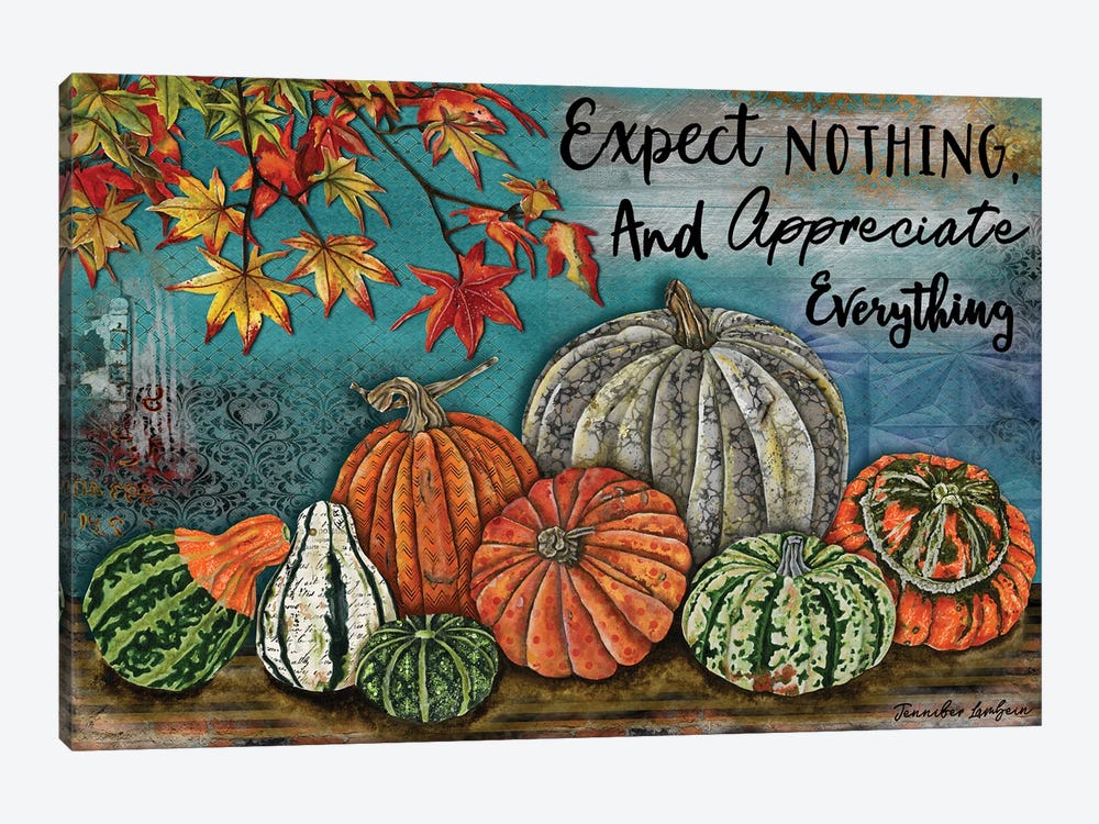 Expect Nothing by Jennifer Lambein 1-piece Canvas Art