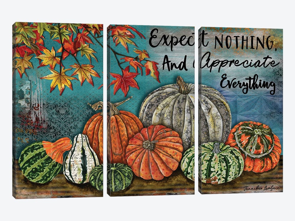 Expect Nothing by Jennifer Lambein 3-piece Canvas Art
