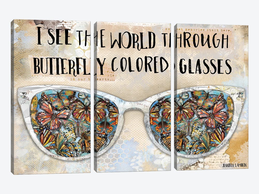 I See The World by Jennifer Lambein 3-piece Canvas Artwork