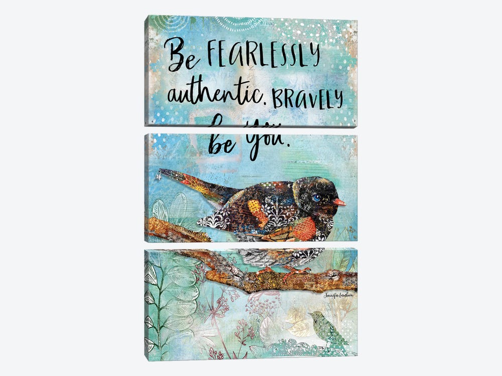 Be Fearlessly Authentic by Jennifer Lambein 3-piece Canvas Art Print