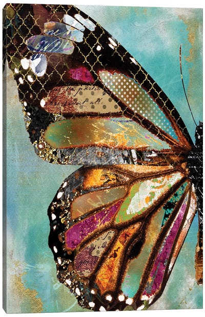 Blue Skies Butterfly Canvas Art Print - Jennifer Lambein
