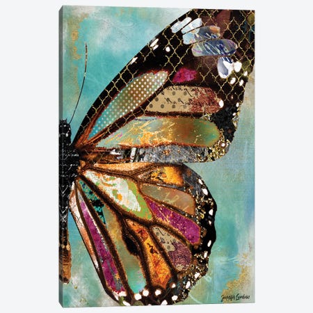 Blue Skies Butterfly Wing Canvas Print #JLB45} by Jennifer Lambein Canvas Art Print