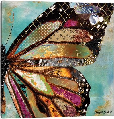 Dreamy Blue Skies Butterfly Canvas Art Print - Jennifer Lambein
