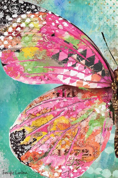 Blushing Butterfly Wing by Jennifer Lambein art print