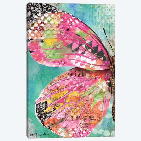 Blushing Butterfly Wing Canvas Print #JLB47} by Jennifer Lambein Art Print