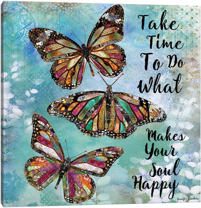 Take Time Butterflies Canvas Art Print - Jennifer Lambein