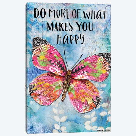 What Makes You Happy Canvas Print #JLB52} by Jennifer Lambein Art Print