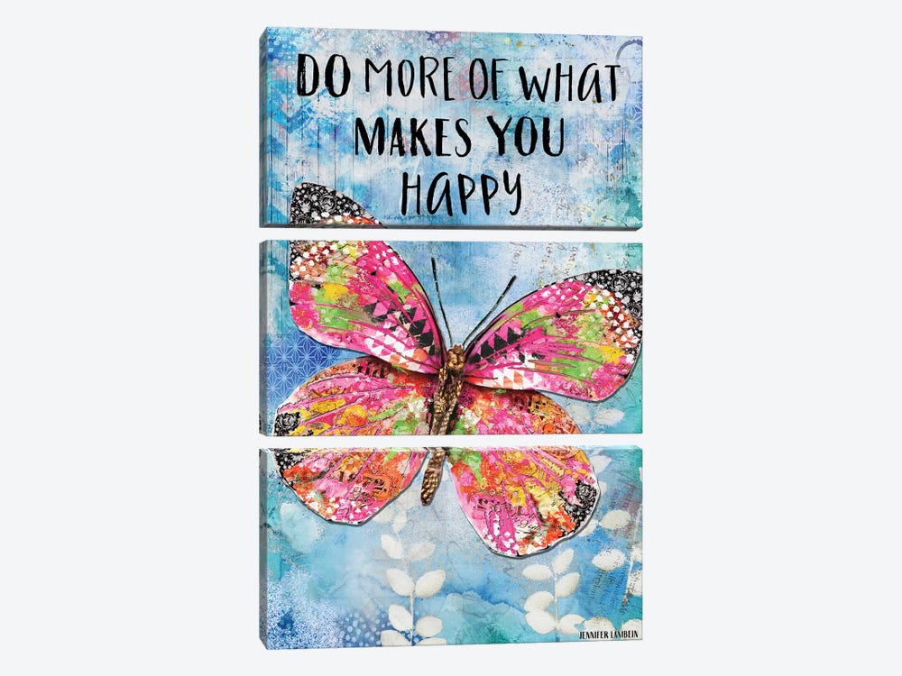 What Makes You Happy by Jennifer Lambein 3-piece Canvas Wall Art