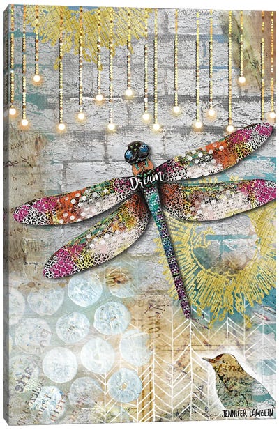 Dream Dragonfly Canvas Art Print - Jennifer Lambein
