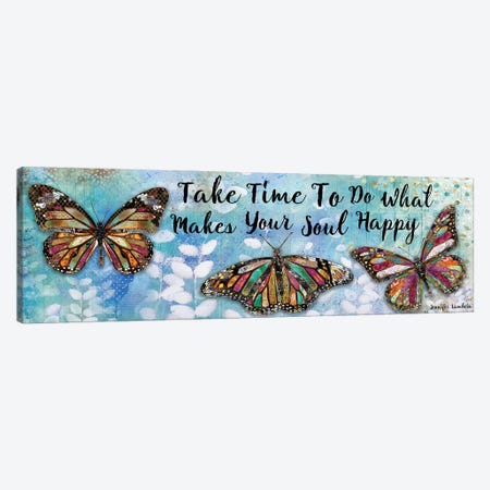 Take Time Butterfly Trio Canvas Print #JLB5} by Jennifer Lambein Canvas Artwork
