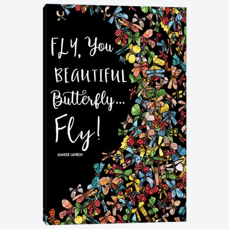 Fly, You Beautiful Butterfly Canvas Print #JLB63} by Jennifer Lambein Canvas Wall Art