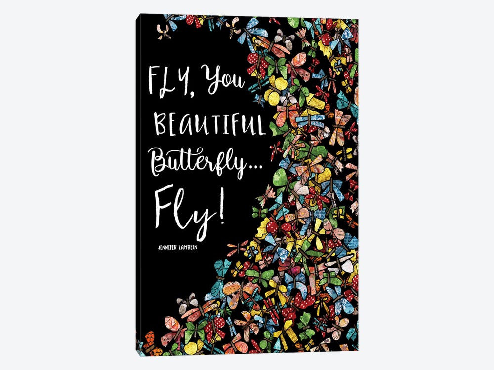 Fly, You Beautiful Butterfly by Jennifer Lambein 1-piece Canvas Art