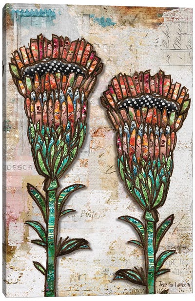 Happy Blooms Canvas Art Print - Jennifer Lambein