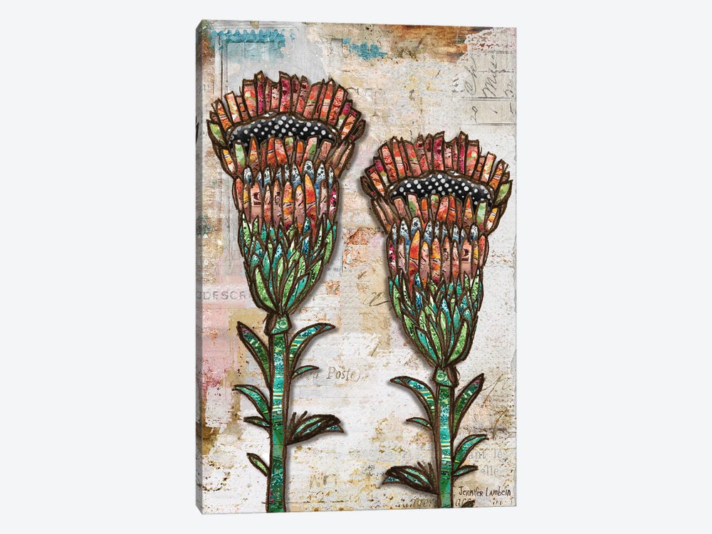 Happy Blooms by Jennifer Lambein 1-piece Canvas Art Print