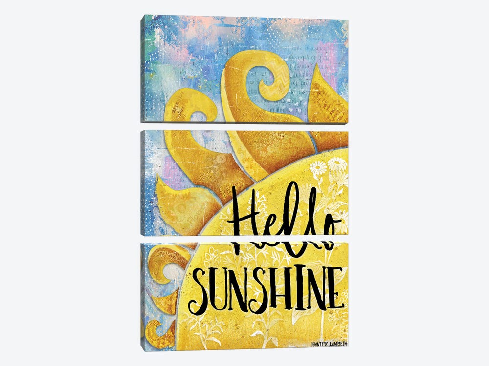 Hello Sunshine by Jennifer Lambein 3-piece Canvas Artwork