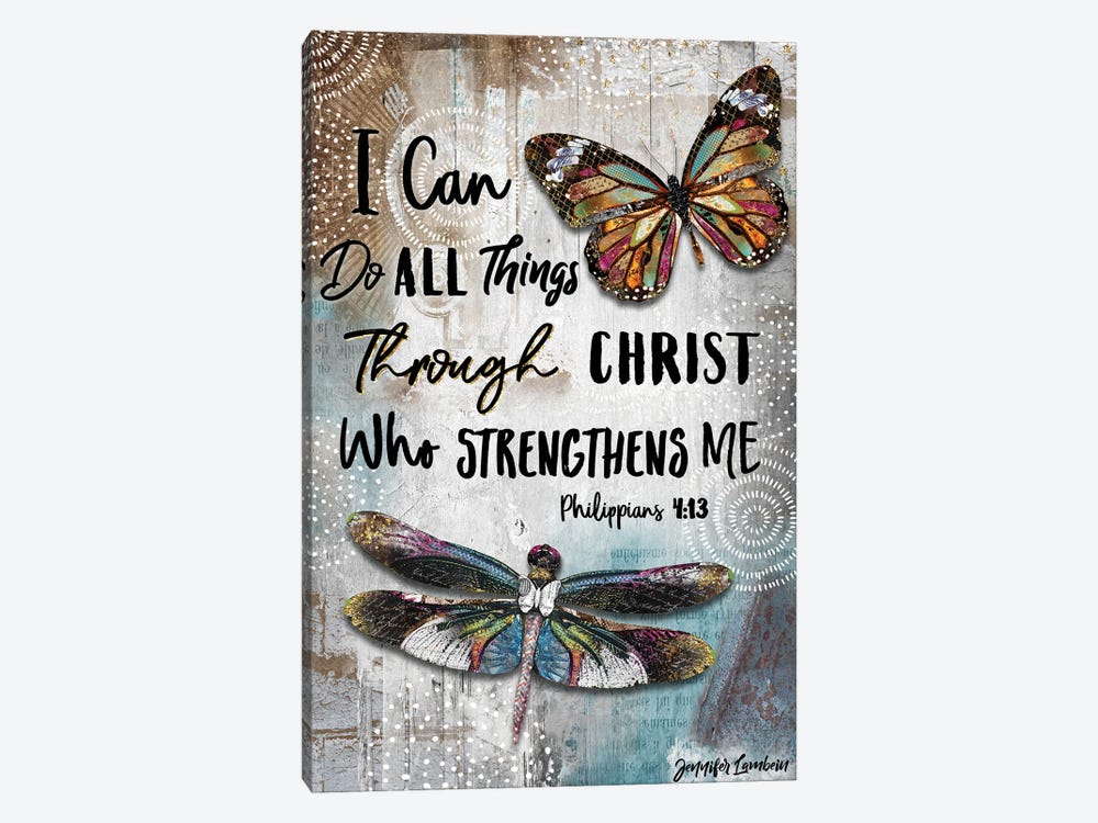 I Can Do All Things by Jennifer Lambein 1-piece Canvas Print