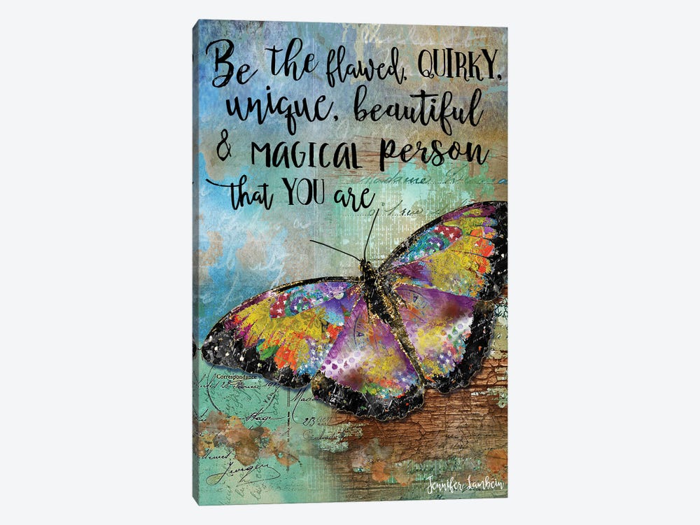 Be The Flawed Butterfly by Jennifer Lambein 1-piece Canvas Print