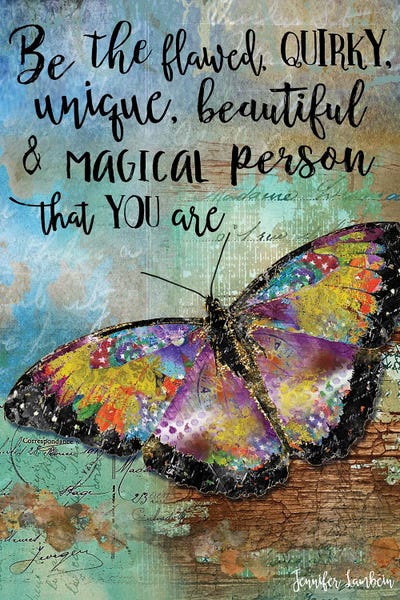 Uniqueness: Be The Flawed Butterfly by Jennifer Lambein