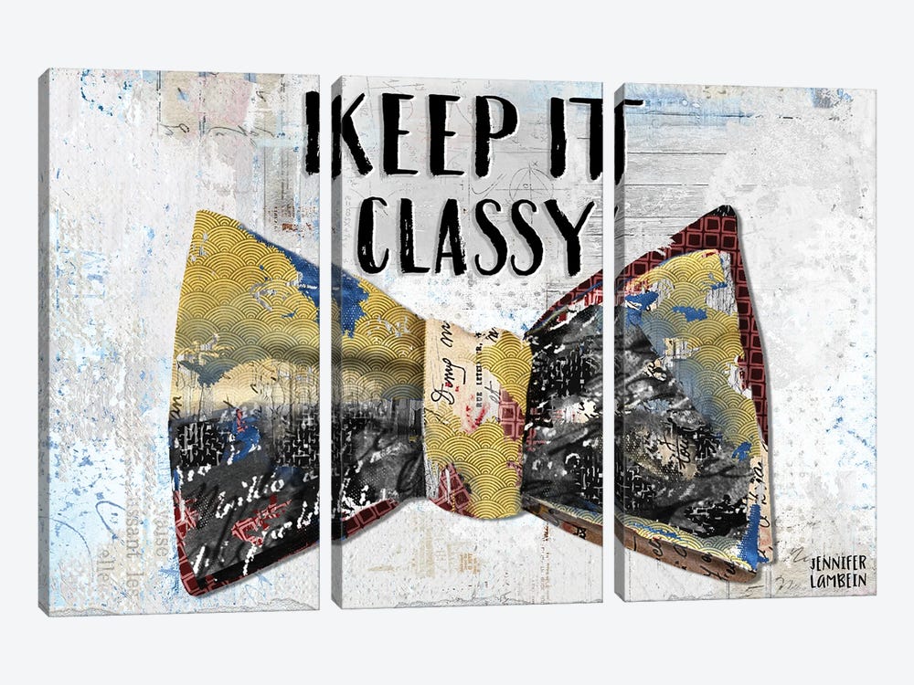 Keep It Classy by Jennifer Lambein 3-piece Canvas Art