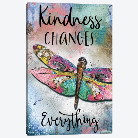 Kindness Changes Everything Canvas Print #JLB84} by Jennifer Lambein Canvas Print