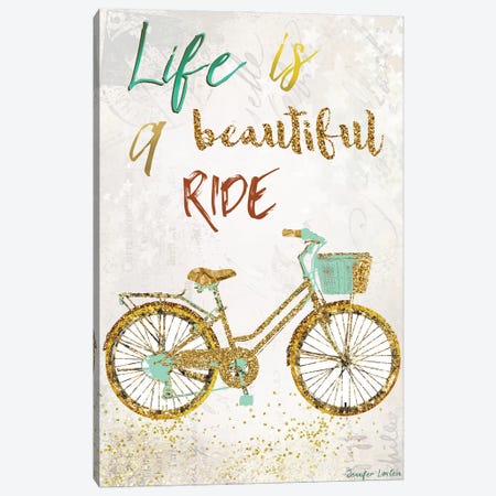 Life Is A Beautiful Ride Canvas Print #JLB88} by Jennifer Lambein Canvas Art