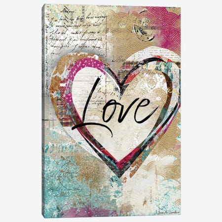 Love Heart Canvas Print #JLB90} by Jennifer Lambein Canvas Art Print