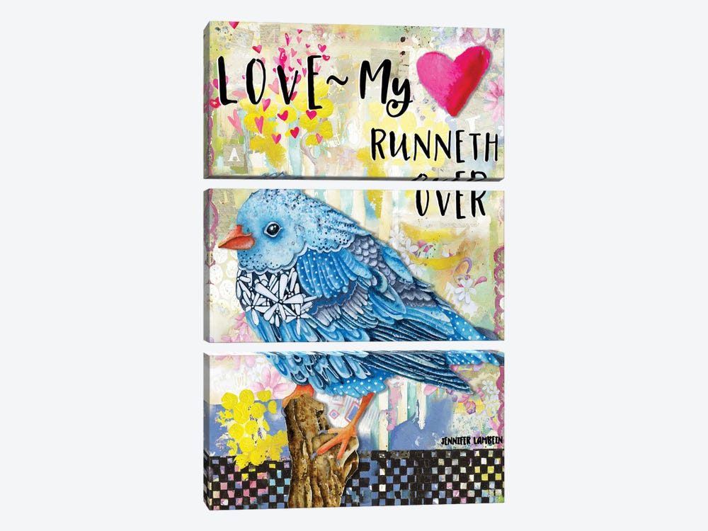 Love, My Cup Runneth Over by Jennifer Lambein 3-piece Canvas Art Print