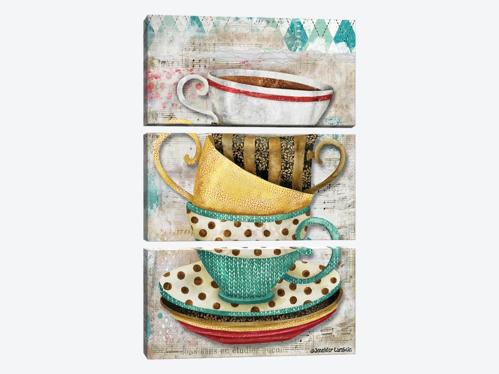 One More Cup by Jennifer Lambein 3-piece Canvas Wall Art
