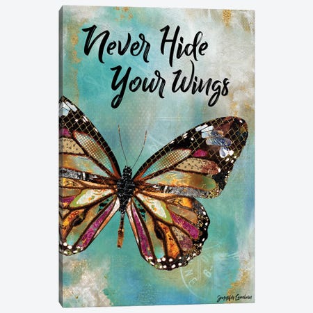 Never Hide Your Wings Canvas Print #JLB99} by Jennifer Lambein Canvas Print