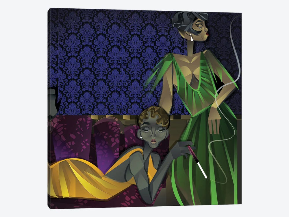 Two Women by Jaleel Campbell 1-piece Canvas Artwork