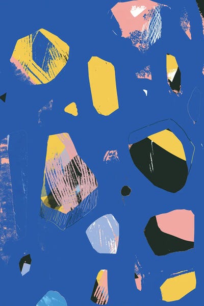 Rocks In Blue by Jilli Darling canvas print