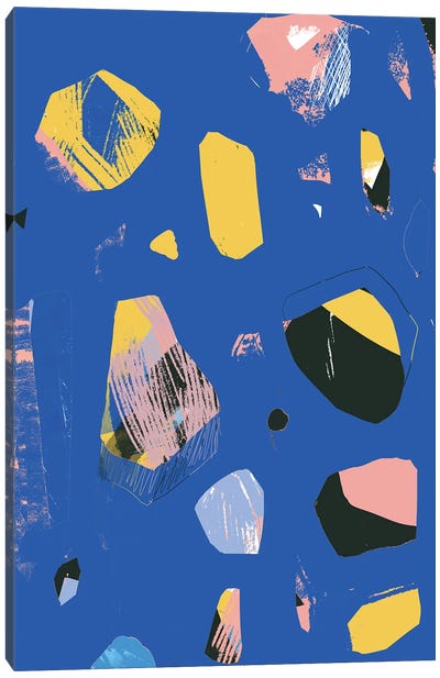 Rocks In Blue Canvas Art Print - Jilli Darling