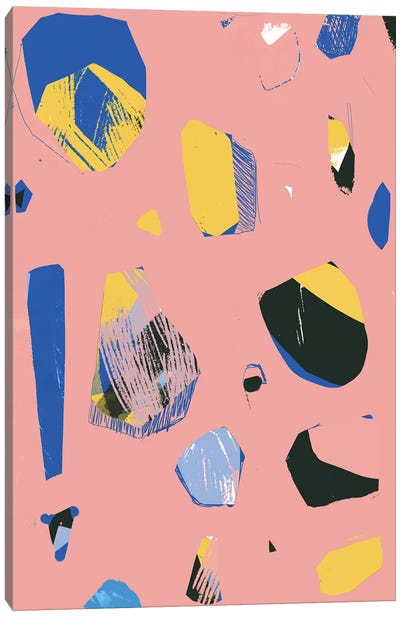 Rocks In Pink Canvas Art Print - Jilli Darling