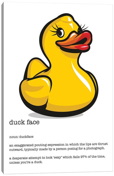 Duckface Definition Canvas Art Print - James Lee