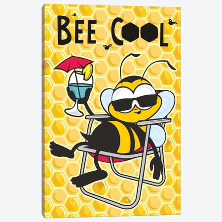 Bee Cool Canvas Print #JLE105} by James Lee Canvas Wall Art