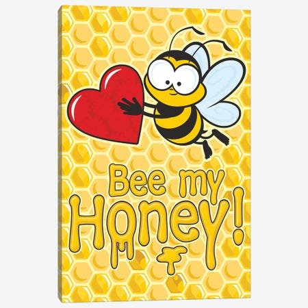 Bee My Honey Canvas Print #JLE106} by James Lee Canvas Art